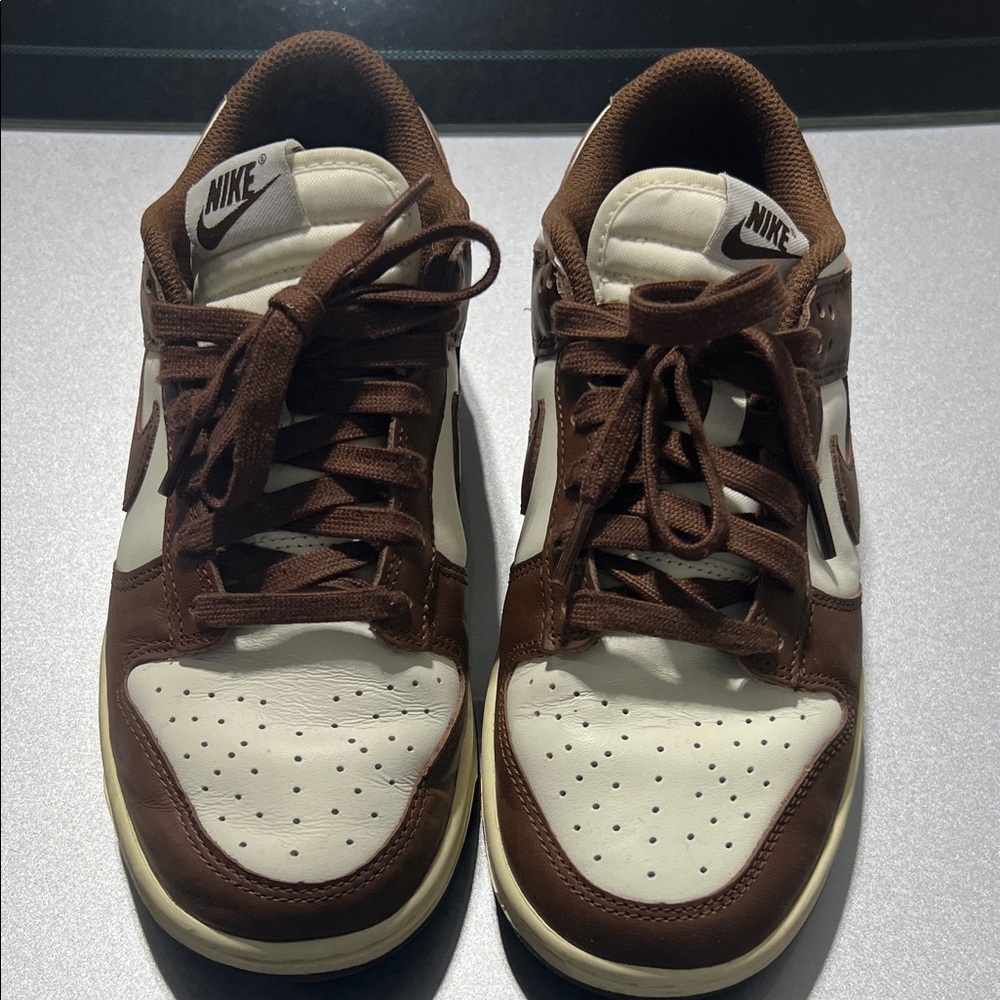 Nike Chocolate Brown and Cream Dunk Sneakers
